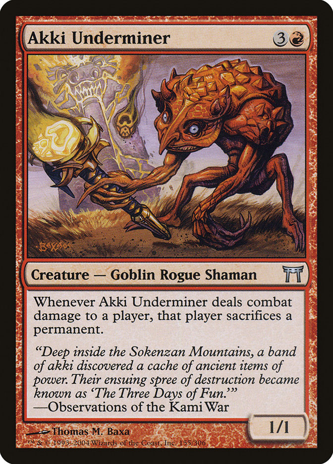 Akki Underminer [Champions of Kamigawa] Magic: The Gathering