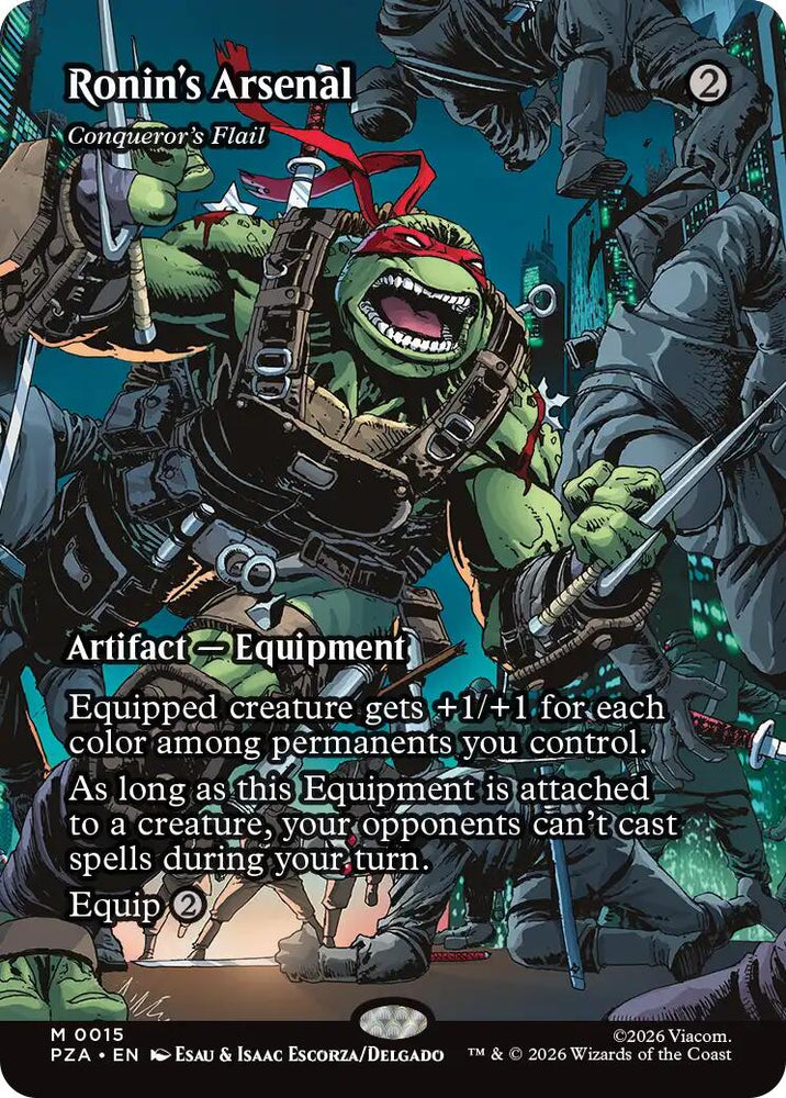 Ronin's Arsenal - Conqueror's Flail (Borderless) [Teenage Mutant Ninja Turtles Eternal-Legal] Magic: The Gathering