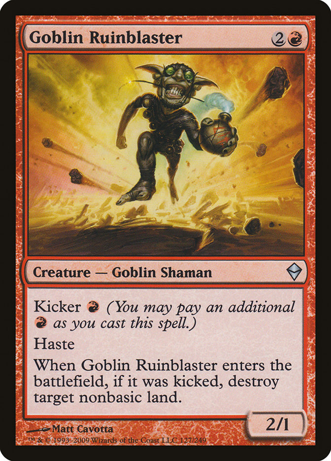 Goblin Ruinblaster [Zendikar] Magic: The Gathering