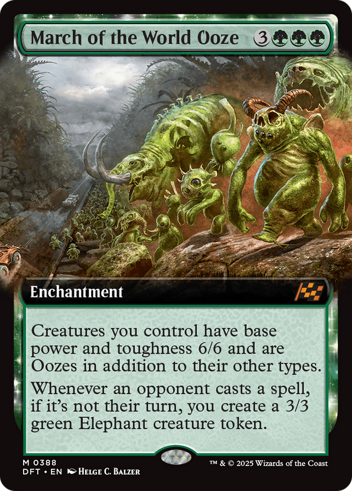 March of the World Ooze (Extended Art) [Aetherdrift] Magic: The Gathering