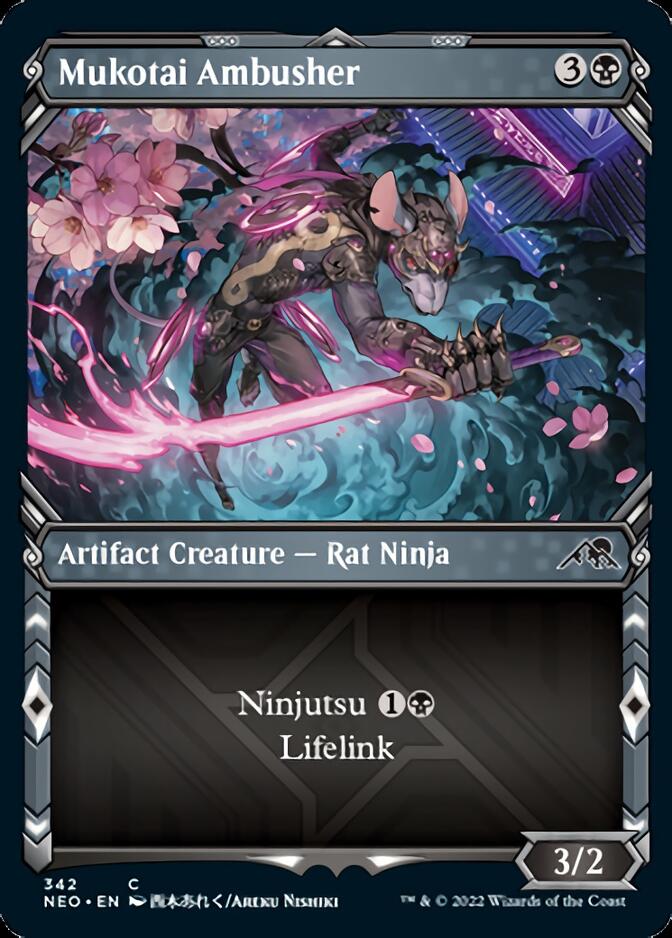 Mukotai Ambusher (Showcase Ninja) [Kamigawa: Neon Dynasty] Magic: The Gathering
