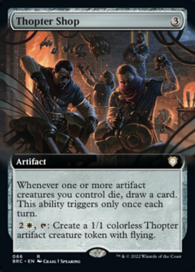 Thopter Shop (Extended Art) [The Brothers' War Commander] Magic: The Gathering