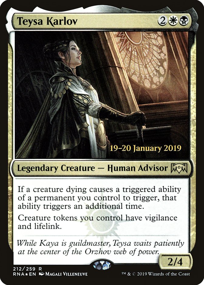 Teysa Karlov [Ravnica Allegiance Prerelease Promos] Magic: The Gathering