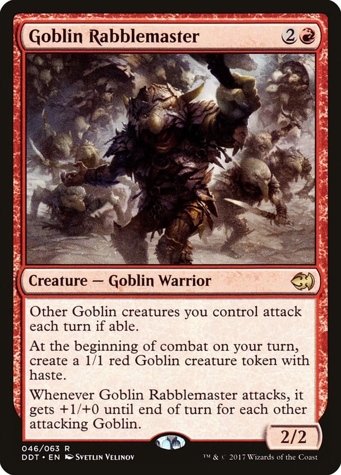 Goblin Rabblemaster [Duel Decks: Merfolk vs. Goblins] Magic: The Gathering
