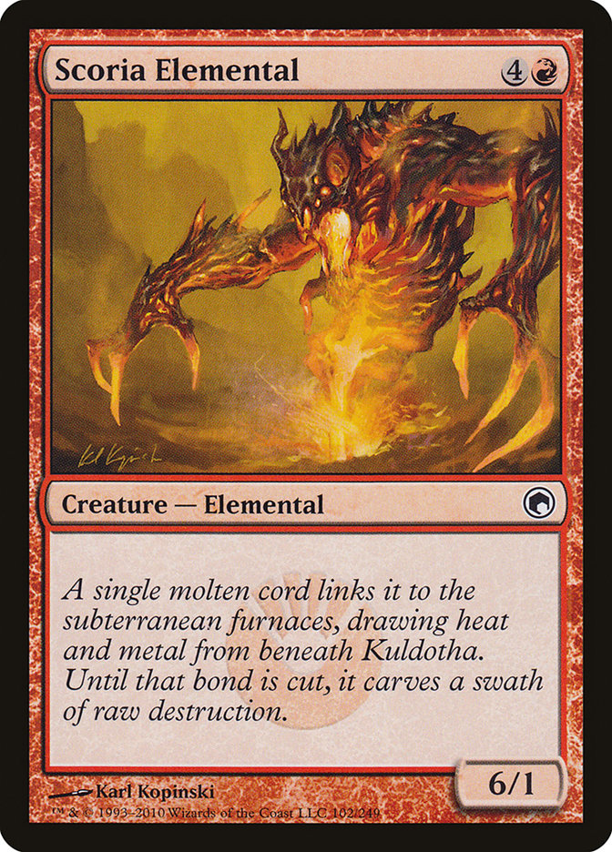 Scoria Elemental [Scars of Mirrodin] Magic: The Gathering