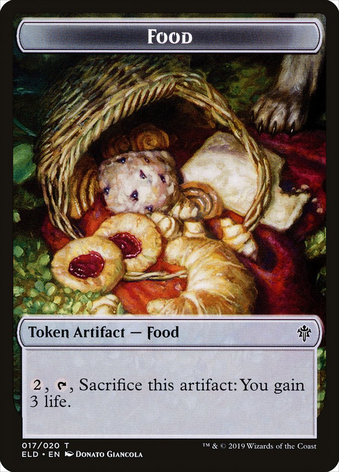 Food Token (017/020) [Throne of Eldraine Tokens] Magic: The Gathering