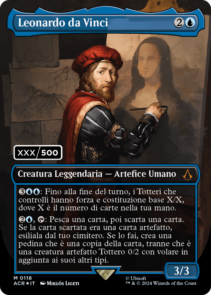 Leonardo da Vinci (Italian) (Serial Numbered) [Assassin's Creed] Magic: The Gathering