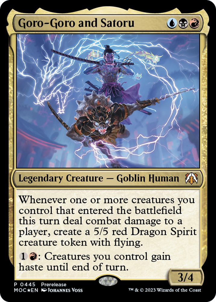 Goro-Goro and Satoru [March of the Machine Commander Prerelease Promos] Magic: The Gathering