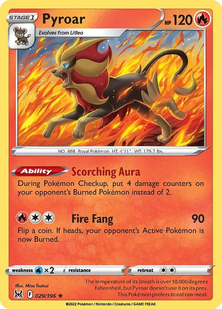 Pyroar (029/196) [Sword & Shield: Lost Origin] Pokémon