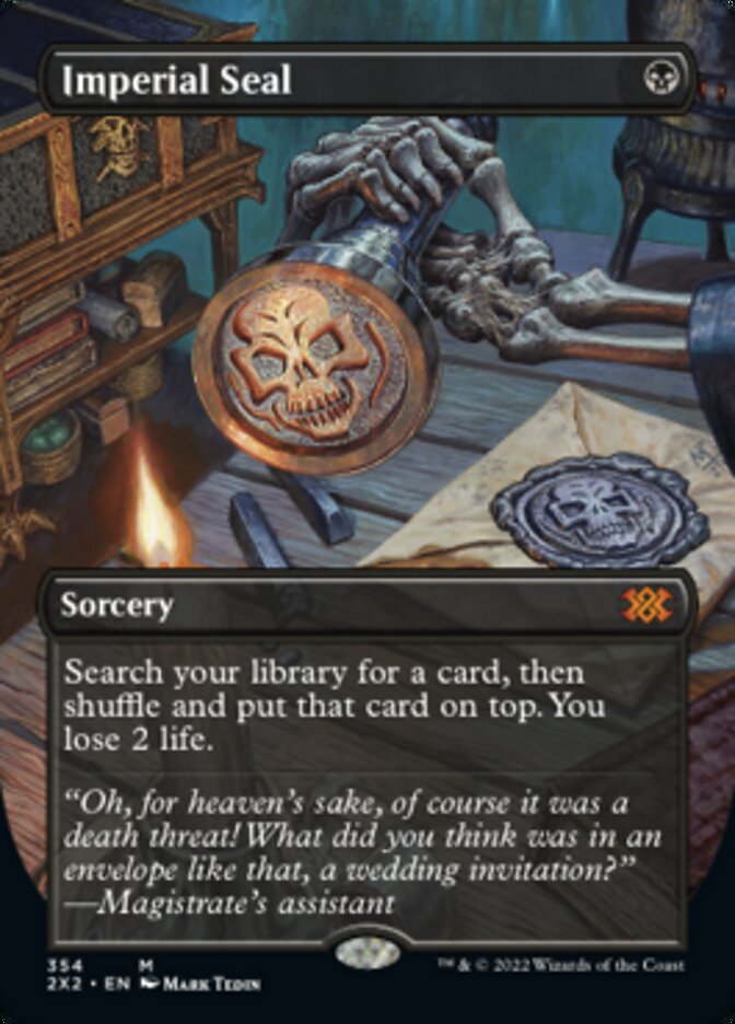 Imperial Seal (Borderless Alternate Art) [Double Masters 2022] Magic: The Gathering