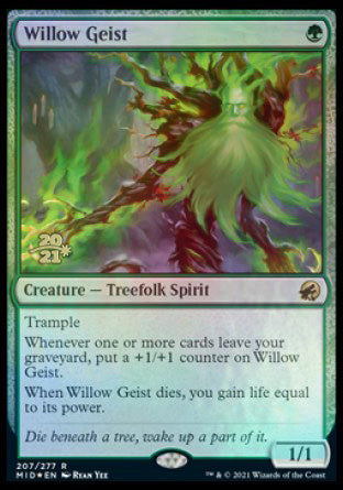 Willow Geist [Innistrad: Midnight Hunt Prerelease Promos] Magic: The Gathering