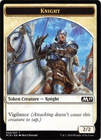 Knight // Thopter Double-Sided Token (Game Night) [Core Set 2019 Tokens] Magic: The Gathering