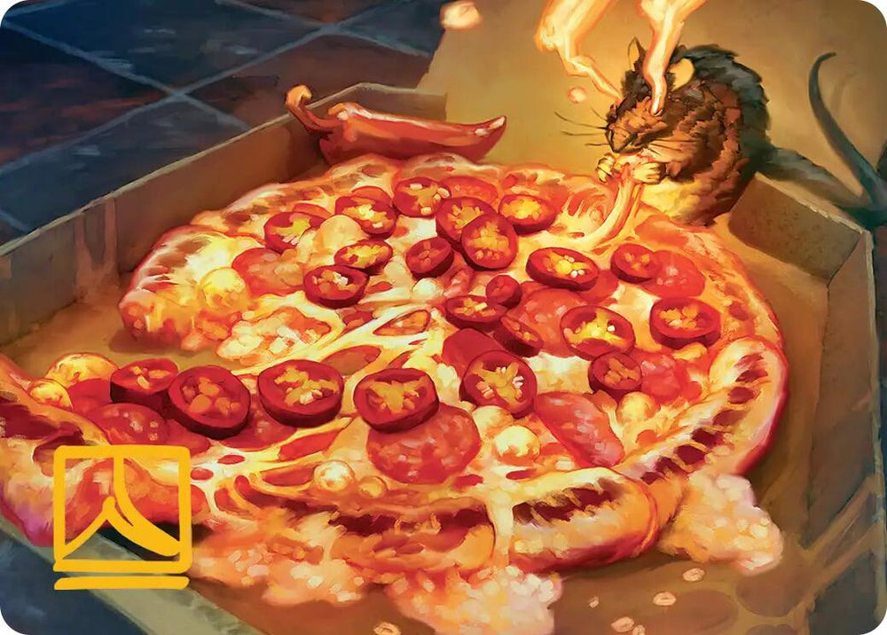 Spicy Oatmeal Pizza Art Card (Gold-Stamped Signature) [Teenage Mutant Ninja Turtles Art Series] Magic: The Gathering