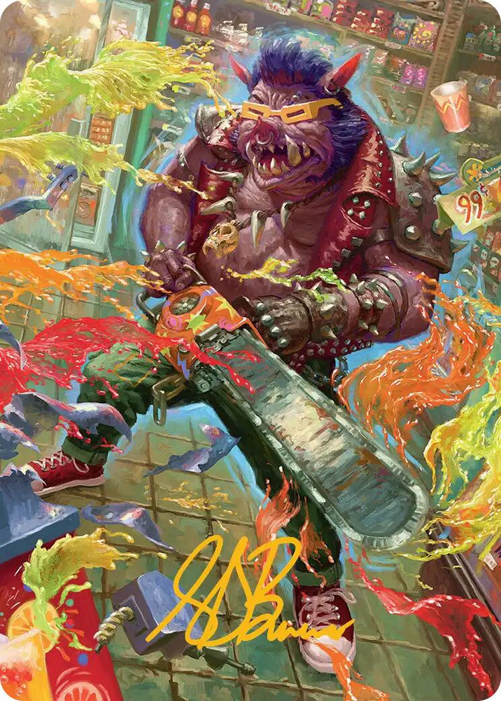Bebop, Porcine Punk Art Card (Gold-Stamped Signature) [Teenage Mutant Ninja Turtles Art Series] Magic: The Gathering