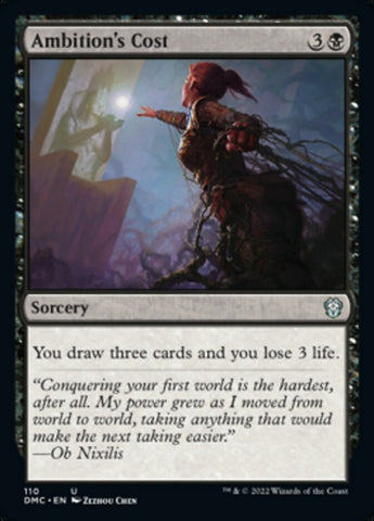 Ambition's Cost [Dominaria United Commander] Magic: The Gathering