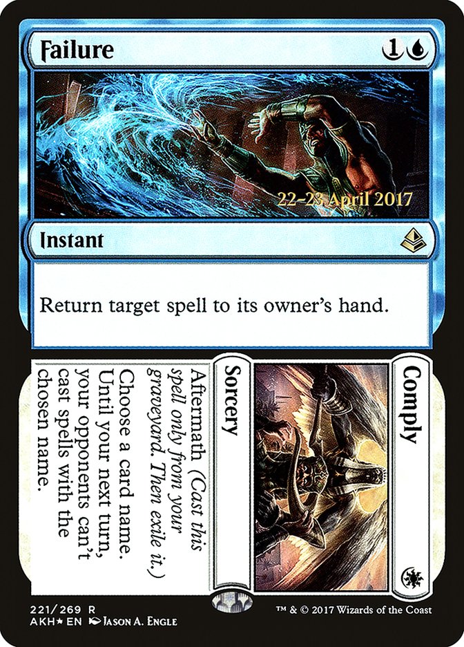 Failure // Comply [Amonkhet Prerelease Promos] Magic: The Gathering