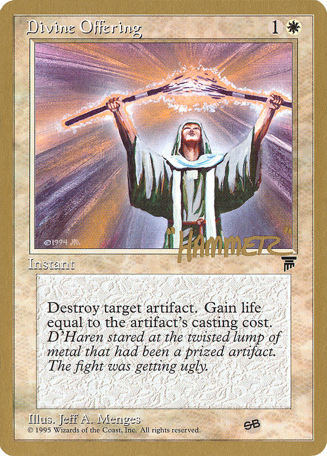 Divine Offering (Shawn "Hammer" Regnier) (SB) [Pro Tour Collector Set] Magic: The Gathering