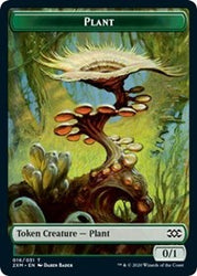 Plant // Saproling Double-Sided Token [Double Masters Tokens] Magic: The Gathering