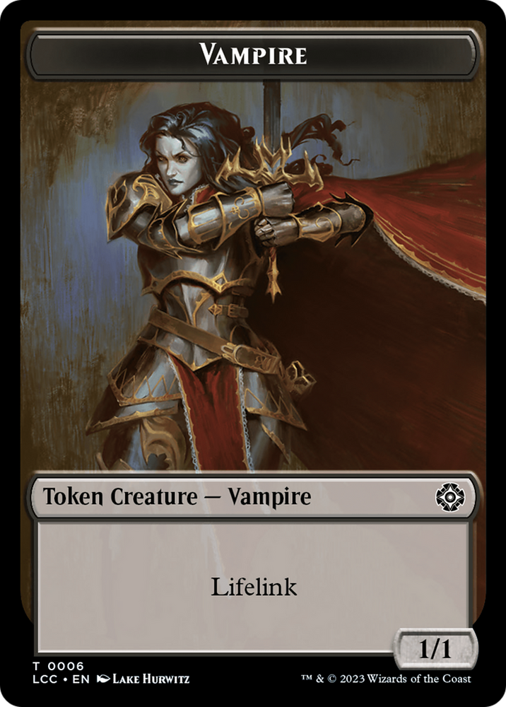 Vampire (0006) // Vampire Demon Double-Sided Token [The Lost Caverns of Ixalan Commander Tokens] Magic: The Gathering
