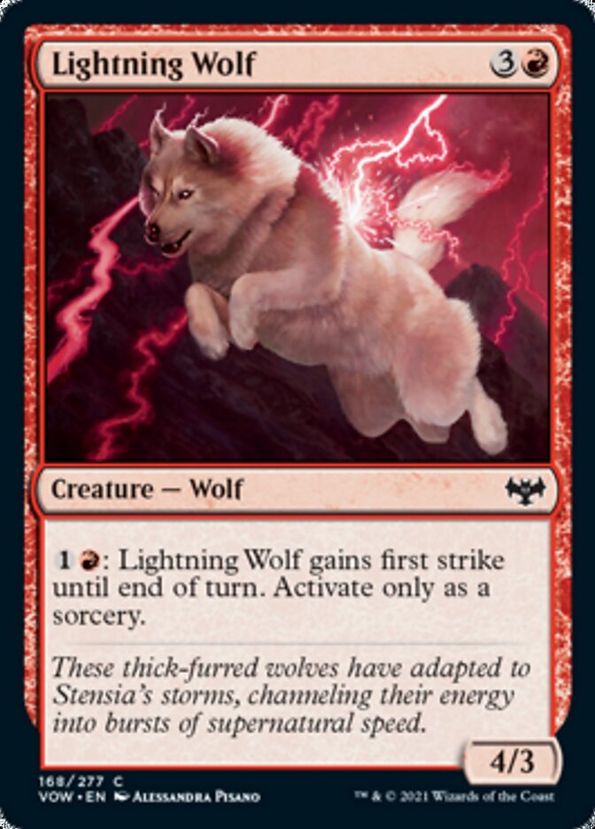 Lightning Wolf [Innistrad: Crimson Vow] Magic: The Gathering