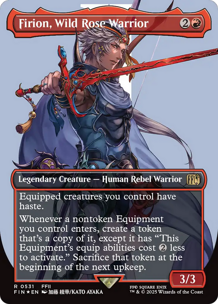 Firion, Wild Rose Warrior (Borderless) (Surge Foil) [FINAL FANTASY] Magic: The Gathering