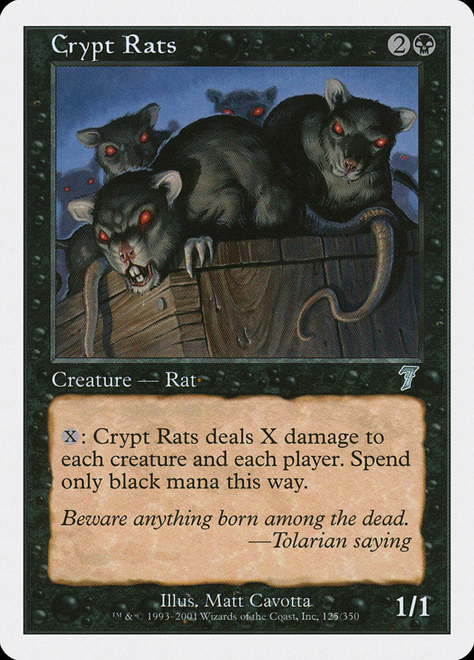 Crypt Rats [Seventh Edition] Magic: The Gathering