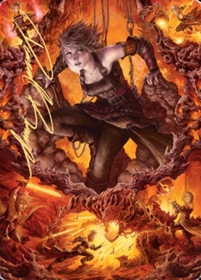 Nahiri, Heir of the Ancients 2 Art Card (Gold-Stamped Signature) [Zendikar Rising Art Series] Magic: The Gathering
