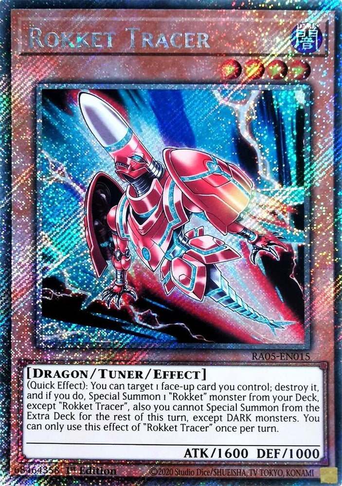 Rokket Tracer [RA05-EN015] Platinum Secret Rare - Yugioh Cards For Your TCG Needs!