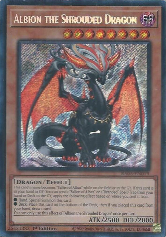 Albion the Shrouded Dragon [RA05-EN019] Secret Rare - Yugioh Cards For Your TCG Needs!