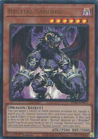 Bystial Saronir [RA05-EN023] Ultra Rare - Yugioh Cards For Your TCG Needs!
