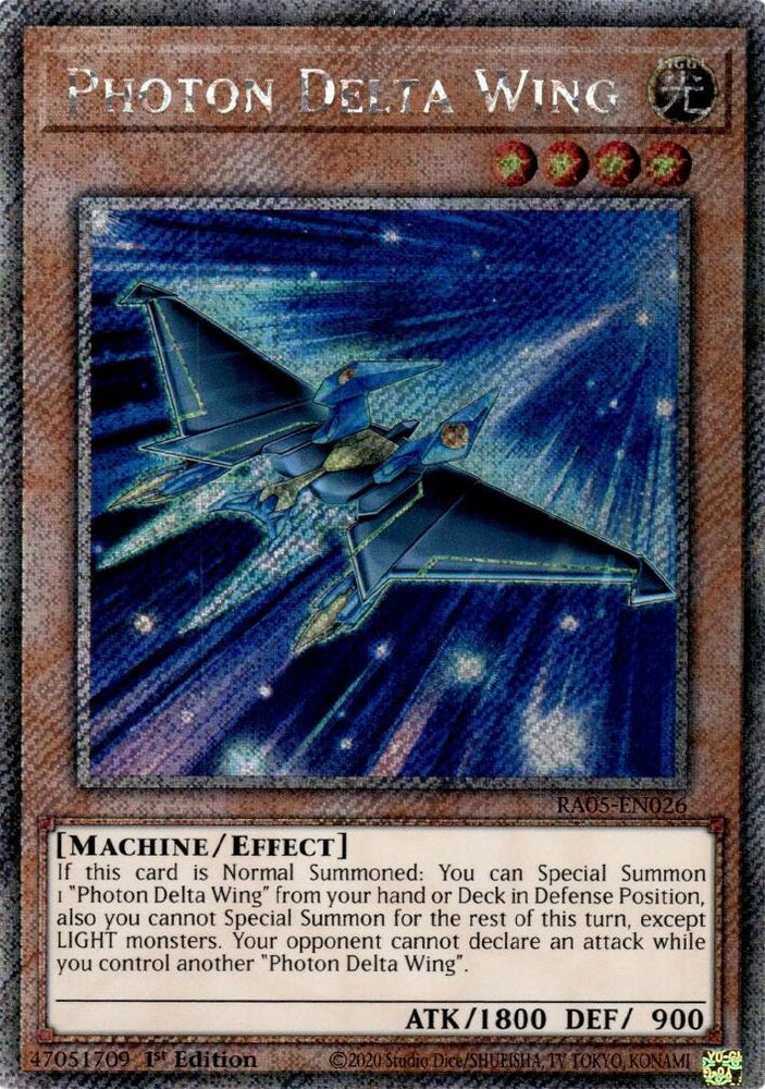 Photon Delta Wing [RA05-EN026] Platinum Secret Rare - Yugioh Cards For Your TCG Needs!