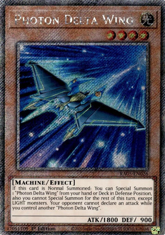 Photon Delta Wing [RA05-EN026] Platinum Secret Rare - Yugioh Cards For Your TCG Needs!