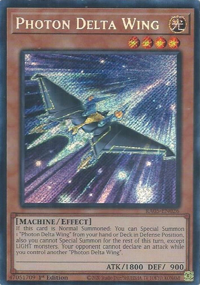 Photon Delta Wing [RA05-EN026] Secret Rare - Yugioh Cards For Your TCG Needs!