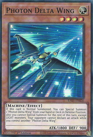 Photon Delta Wing [RA05-EN026] Super Rare - Yugioh Cards For Your TCG Needs!