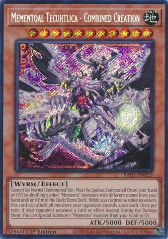 Mementoal Tecuhtlica - Combined Creation [RA05-EN029] Secret Rare - Yugioh Cards For Your TCG Needs!