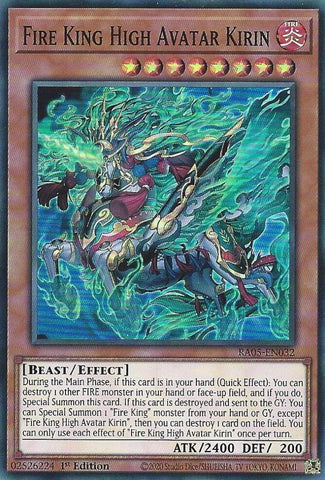 Fire King High Avatar Kirin [RA05-EN032] Super Rare - Yugioh Cards For Your TCG Needs!