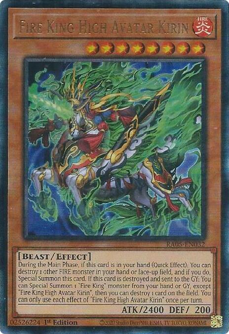 Fire King High Avatar Kirin [RA05-EN032] Ultimate Rare - Yugioh Cards For Your TCG Needs!