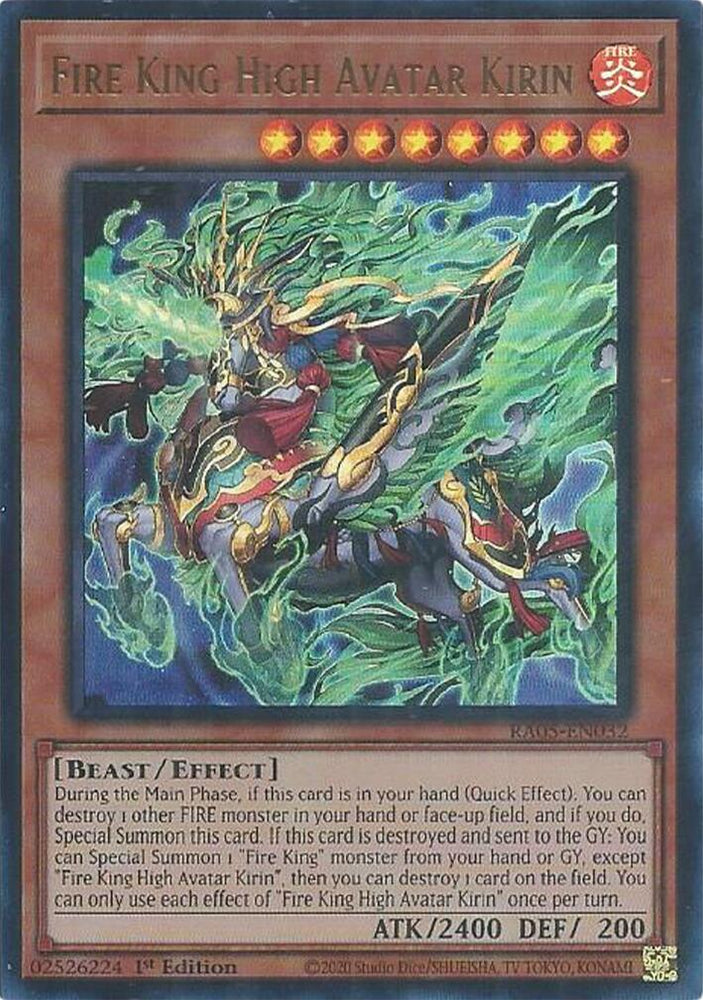 Fire King High Avatar Kirin [RA05-EN032] Ultra Rare - Yugioh Cards For Your TCG Needs!