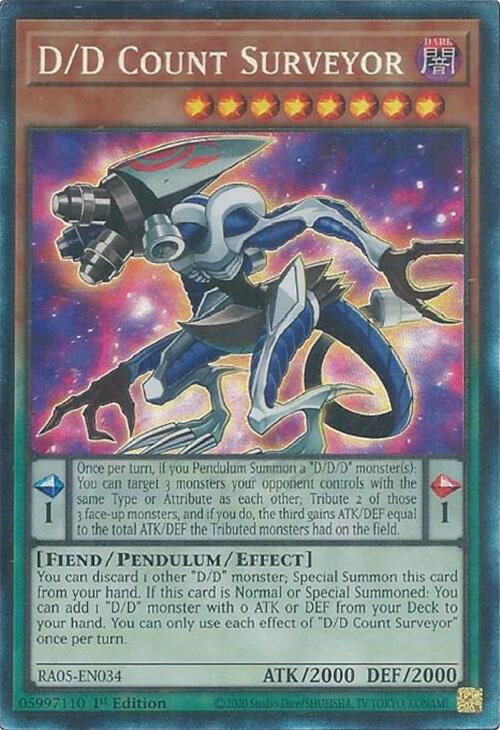 D/D Count Surveyor [RA05-EN034] Collector's Rare - Yugioh Cards For Your TCG Needs!