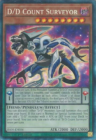 D/D Count Surveyor [RA05-EN034] Collector's Rare - Yugioh Cards For Your TCG Needs!