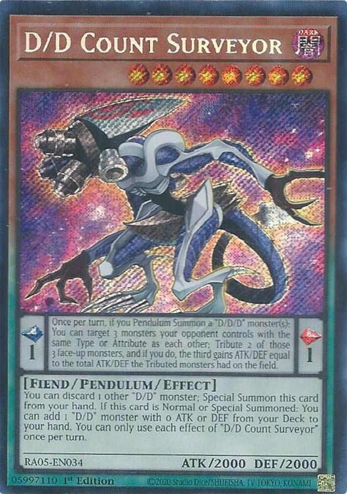 D/D Count Surveyor [RA05-EN034] Secret Rare - Yugioh Cards For Your TCG Needs!
