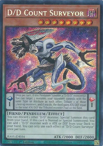 D/D Count Surveyor [RA05-EN034] Secret Rare - Yugioh Cards For Your TCG Needs!