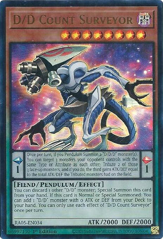 D/D Count Surveyor [RA05-EN034] Ultra Rare - Yugioh Cards For Your TCG Needs!