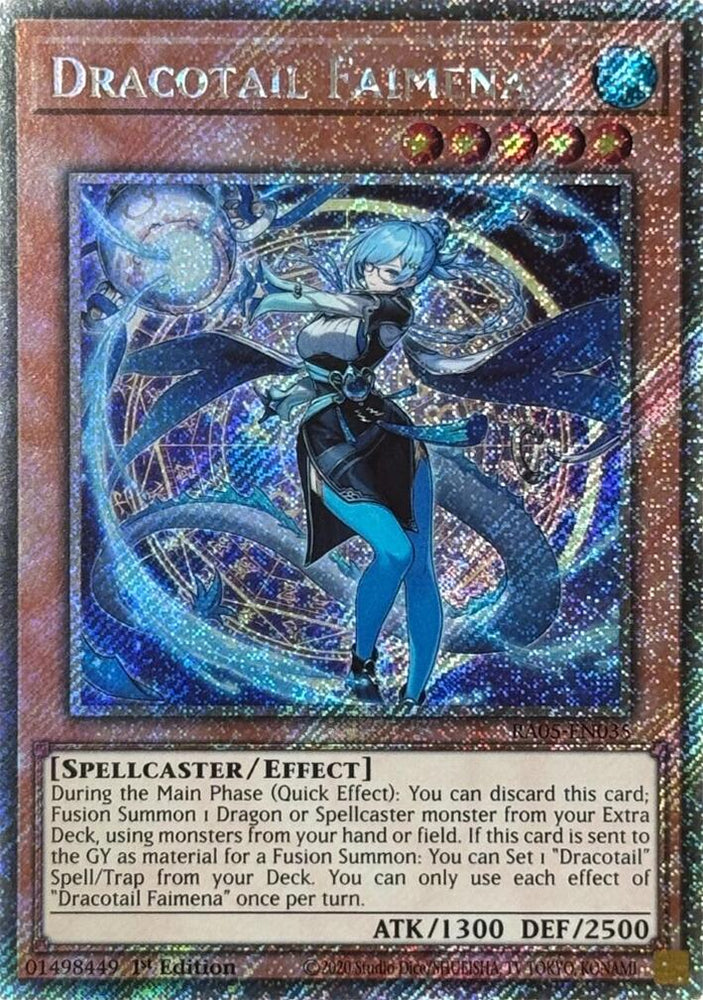 Dracotail Faimena [RA05-EN035] Platinum Secret Rare - Yugioh Cards For Your TCG Needs!