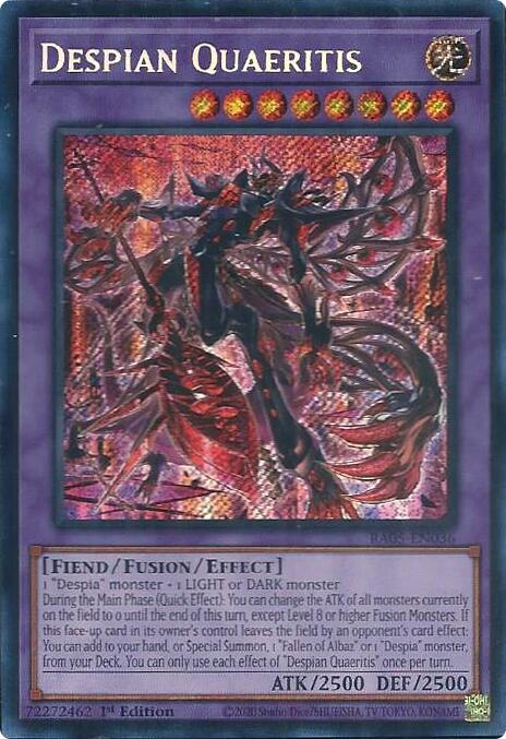 Despian Quaeritis [RA05-EN036] Secret Rare - Yugioh Cards For Your TCG Needs!