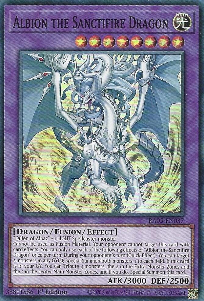 Albion the Sanctifire Dragon [RA05-EN037] Super Rare - Yugioh Cards For Your TCG Needs!