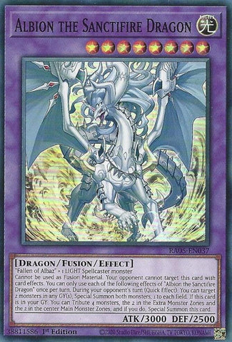 Albion the Sanctifire Dragon [RA05-EN037] Super Rare - Yugioh Cards For Your TCG Needs!