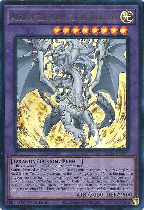 Albion the Sanctifire Dragon [RA05-EN037] Ultra Rare - Yugioh Cards For Your TCG Needs!