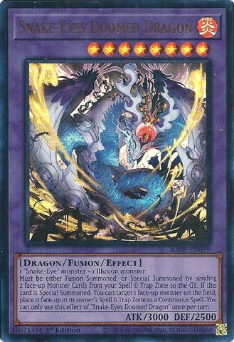 Snake-Eyes Doomed Dragon [RA05-EN039] Ultra Rare - Yugioh Cards For Your TCG Needs!