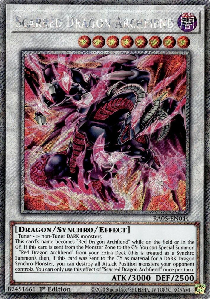 Scarred Dragon Archfiend (Platinum Secret Rare) [RA05-EN044] Platinum Secret Rare